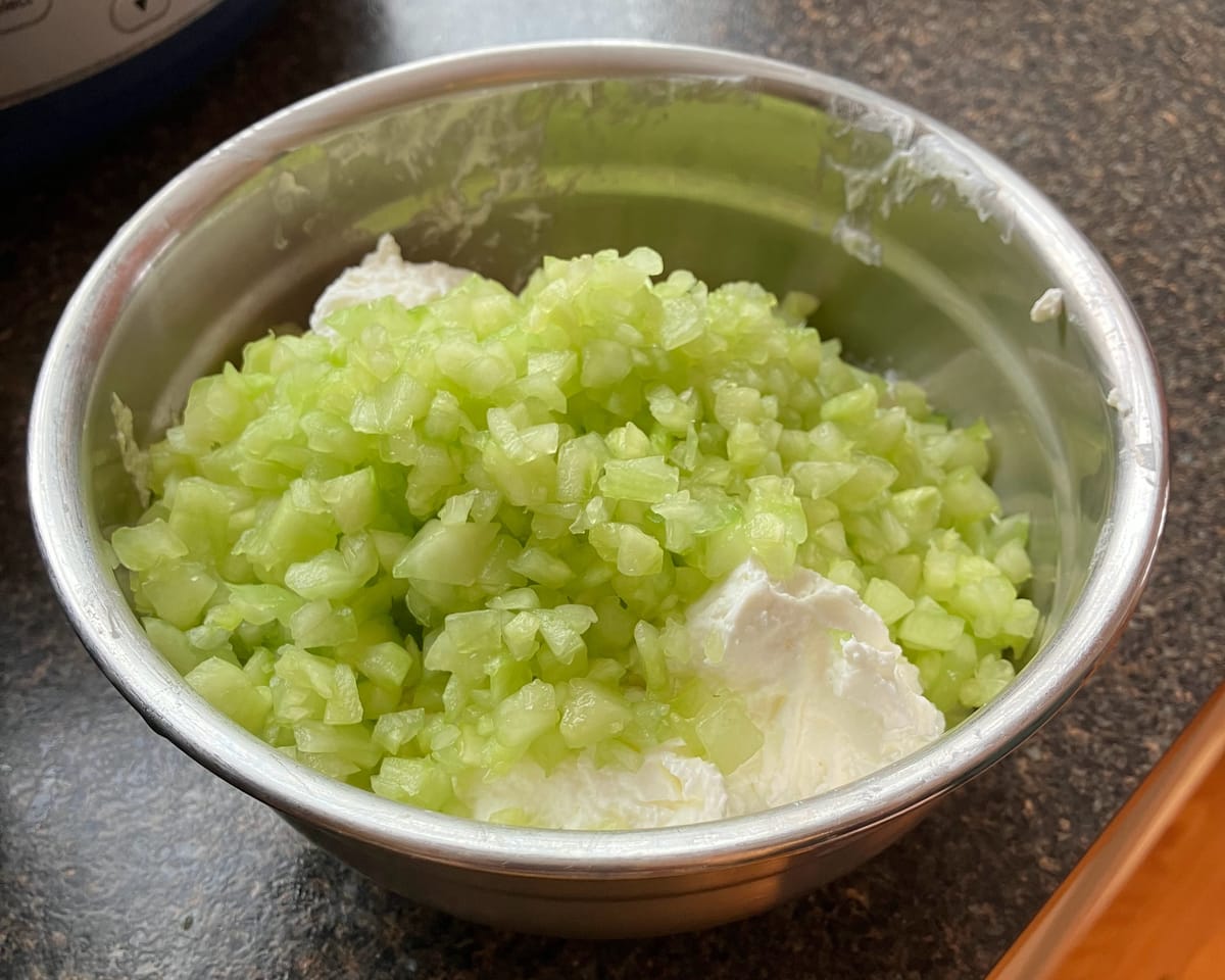 Making gyros and tzatziki sauce